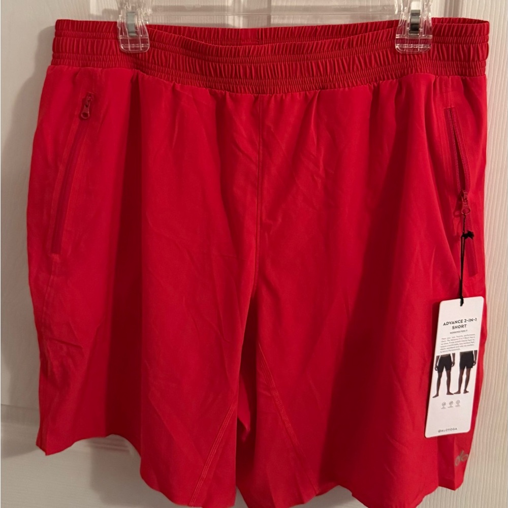 Alo Yoga Red 2-in-1 Shorts